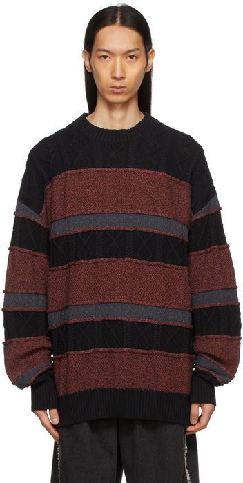 Li-Ning Black & Red Striped Sweater