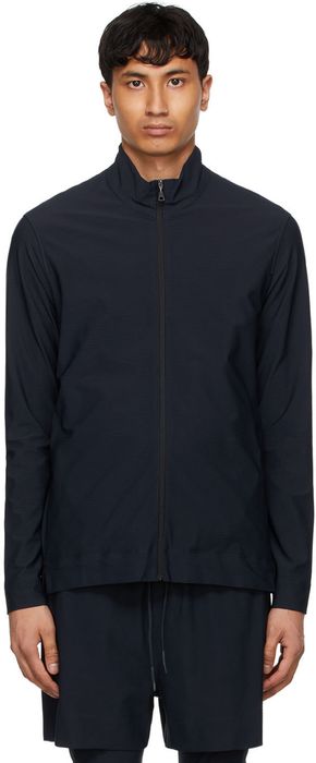 JACQUES Navy Nylon Movement Zip Jacket