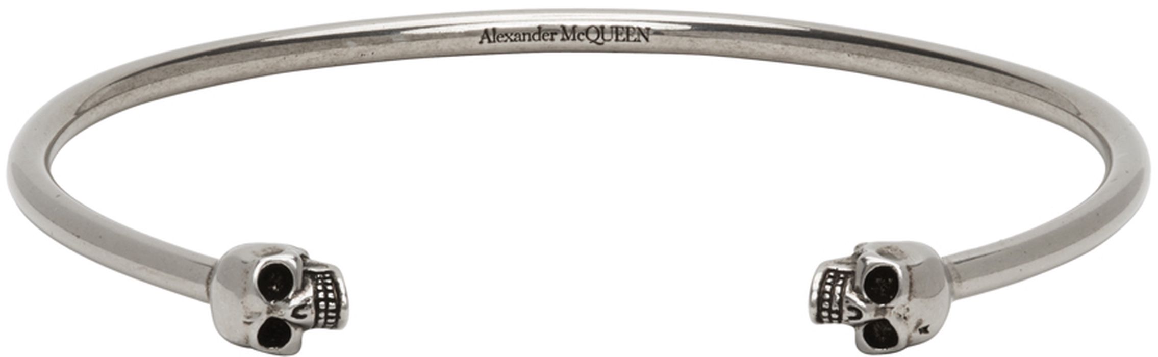 Alexander McQueen Silver Skull Cuff Bracelet