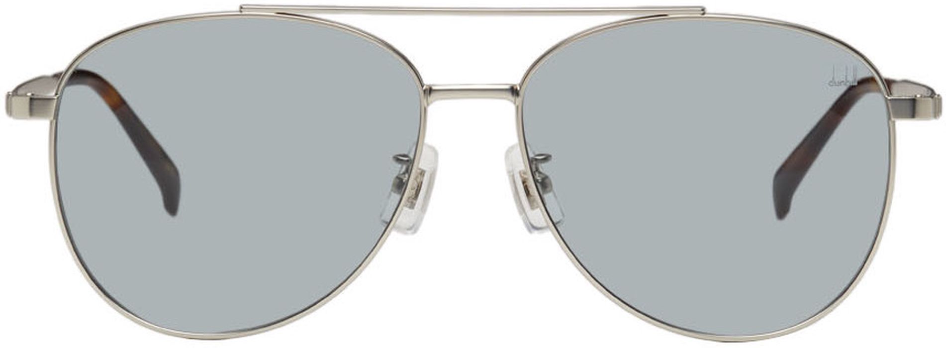 Dunhill Silver Round-Framed Sunglasses