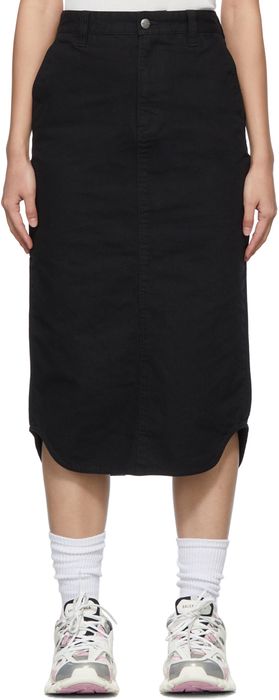 WARDROBE. NYC Black Carhartt Edition WIP Mid Length Skirt