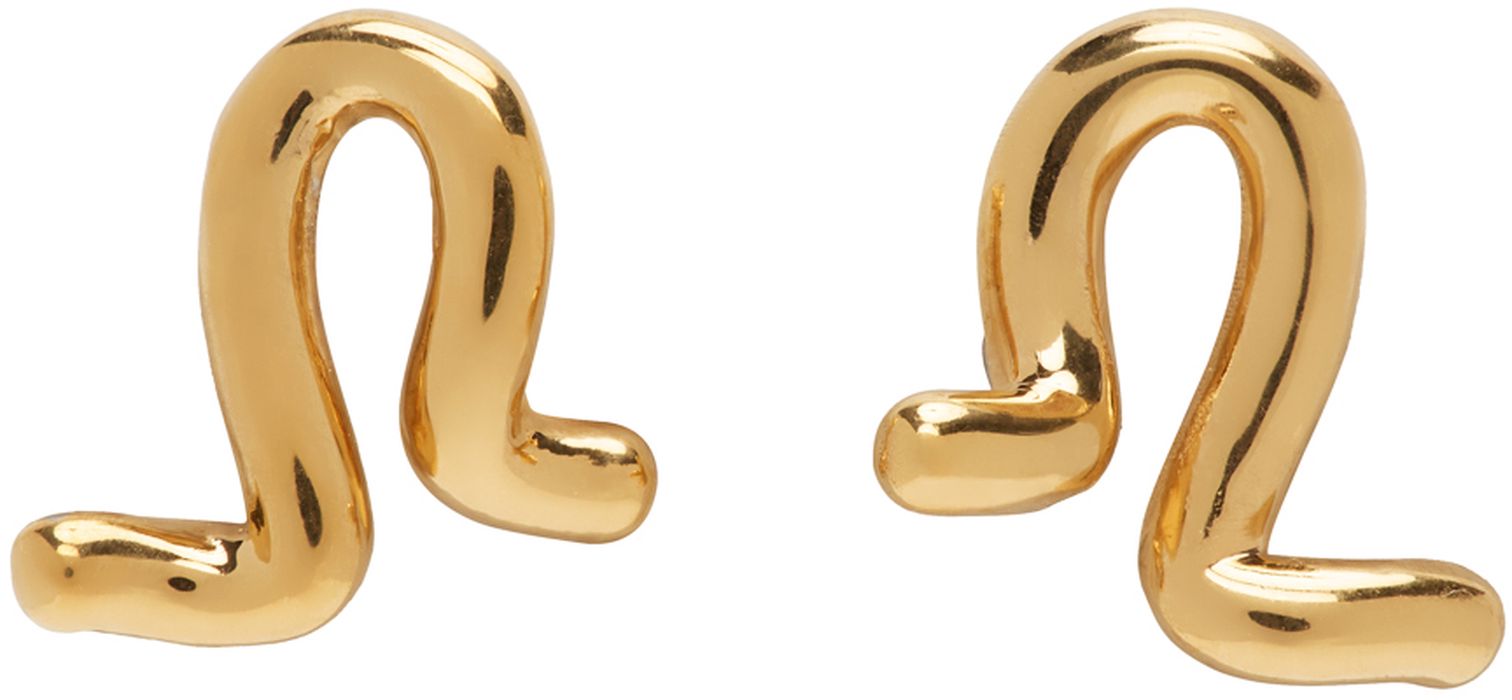 AGMES Gold Small Twist Stud Earrings
