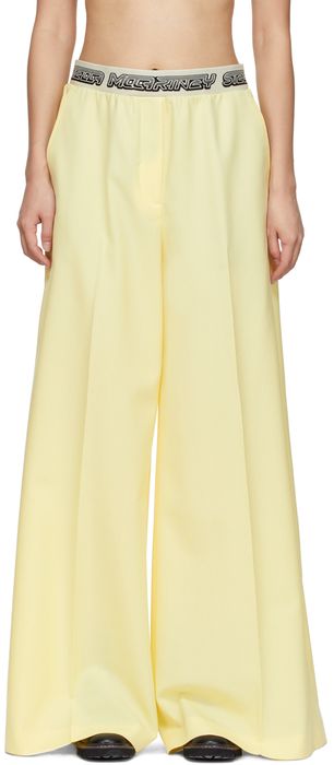 Stella McCartney Yellow Logo Tape Trousers