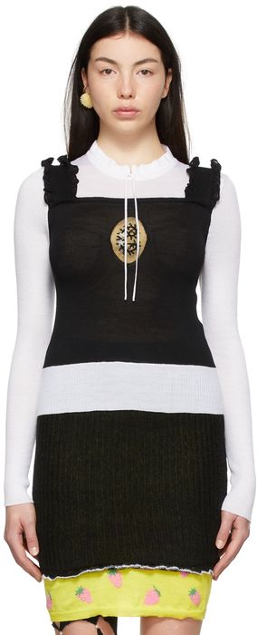 Cormio Black & White Wool Daphne Sweater