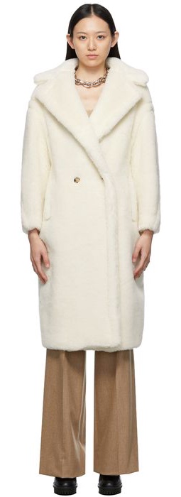 Max Mara White Teddy Bear Icon Coat