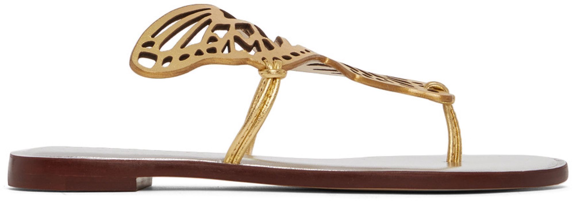 Sophia Webster Gold & Silver Talulah Butterfly Slides