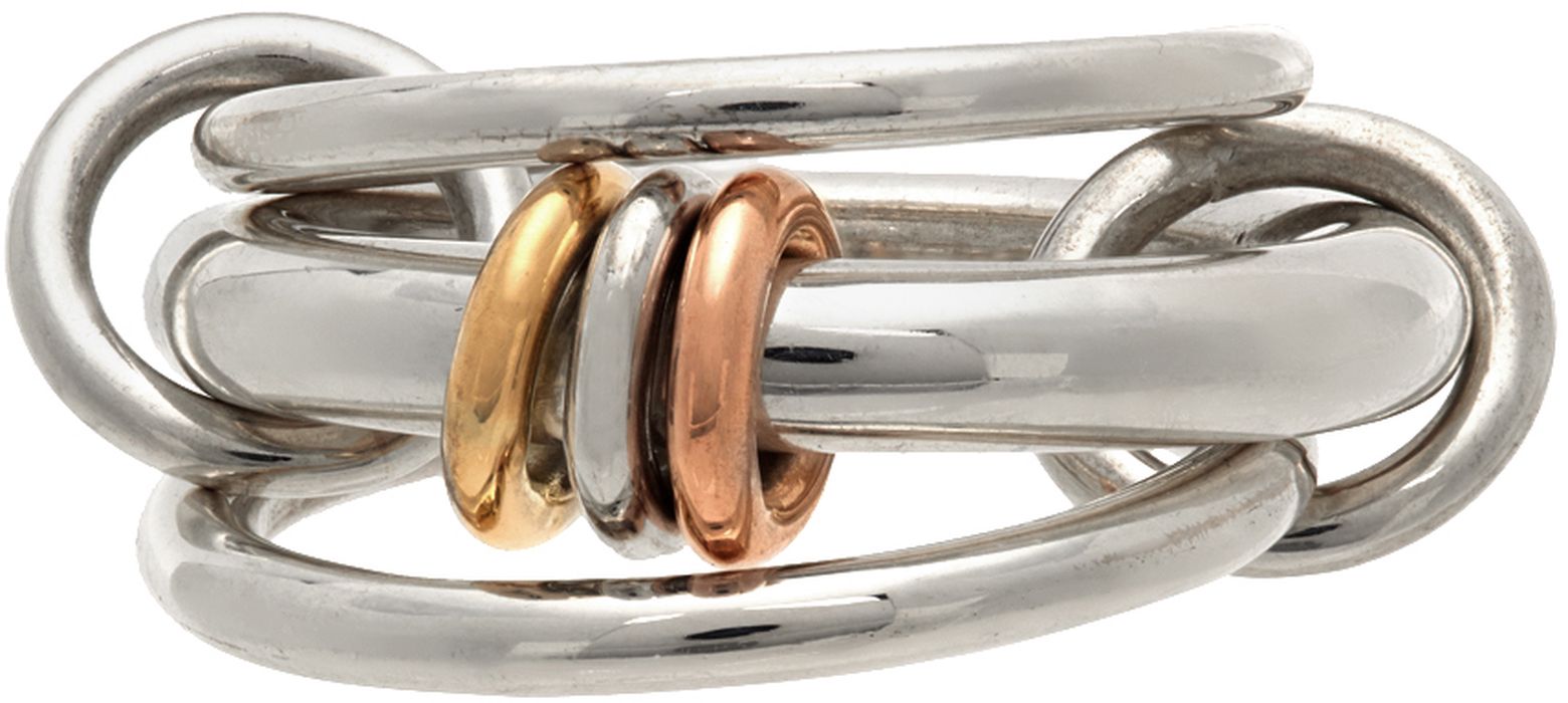 Spinelli Kilcollin Silver & Gold Gemini Three-Link Ring