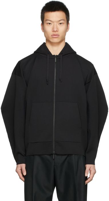 rito structure Black Recycled Zip Hoodie