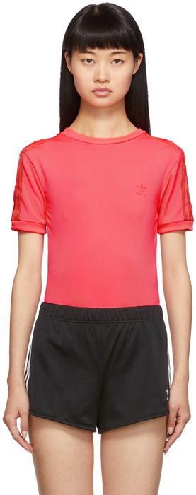adidas Originals Pink Short Sleeve Bodysuit