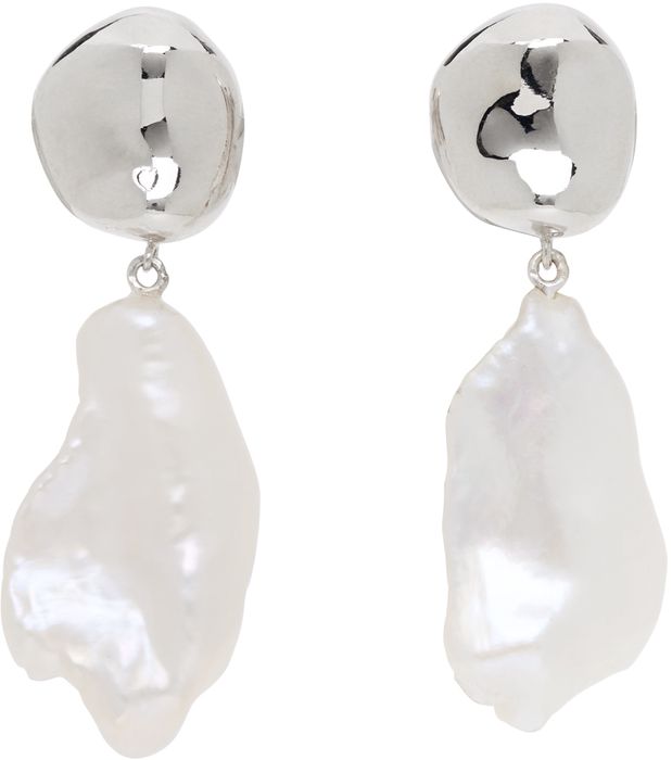 AGMES Silver Pearl Baroque Patrice Earrings