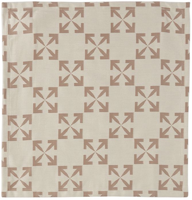 Off-White Beige Arrow Pattern Napkin Set