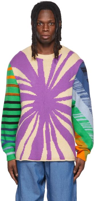 The Elder Statesman Multicolor Cashmere Fantasy Sweater