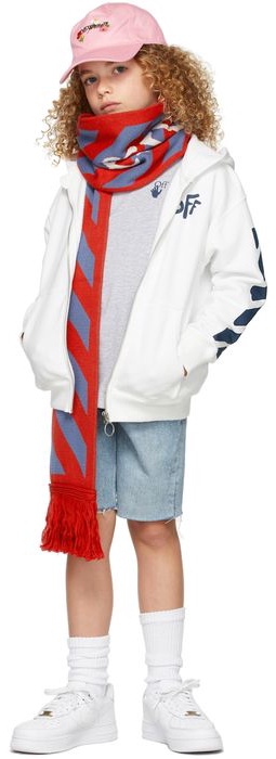 Off-White Kids Rounded 'Off' Zip-Up Hoodie