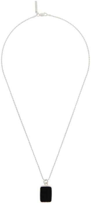 Sophie Buhai Silver Rectangle Pendant Necklace