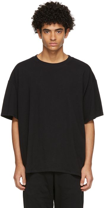 Essentials Three-Pack Black Jersey T-Shirts