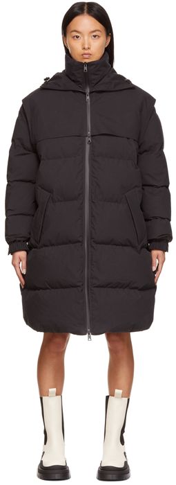 Bottega Veneta Down Frosted Poplin Long Puffer