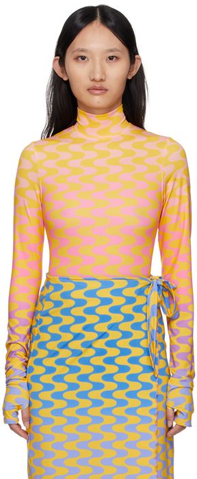 FENSI SSENSE Exclusive Yellow 'Mystery Of Love' Bodysuit