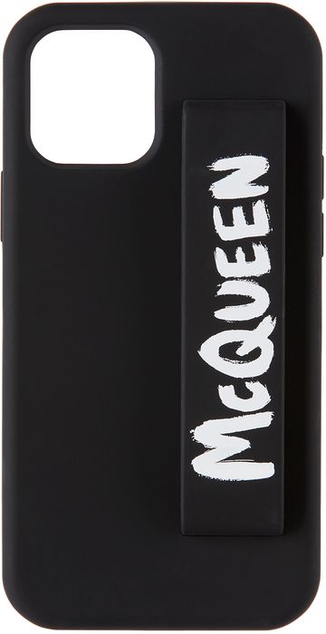 Alexander McQueen Black & White Graffiti iPhone 12 Pro Case