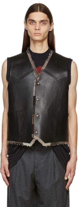 Acne Studios Black & Brown Calfskin Vest
