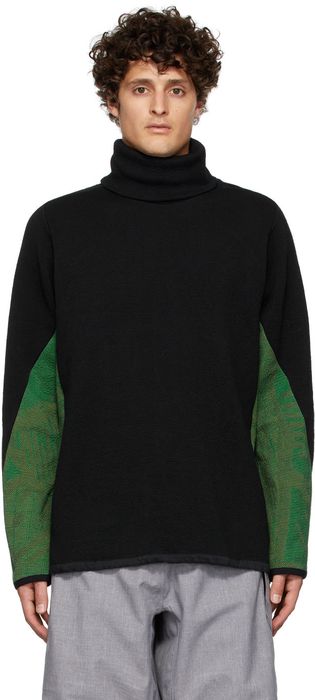 BYBORRE Green Turtleneck Sweater