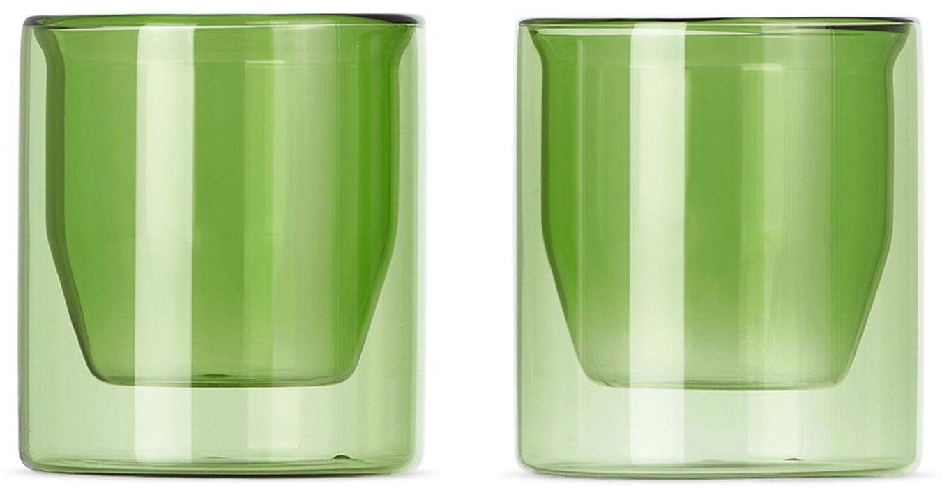YIELD Green Double Wall Glasses Set, 6 oz