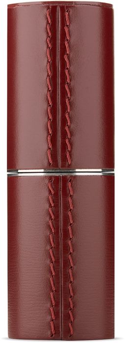 La Bouche Rouge Refillable Leather Lipstick Case - Chocolate