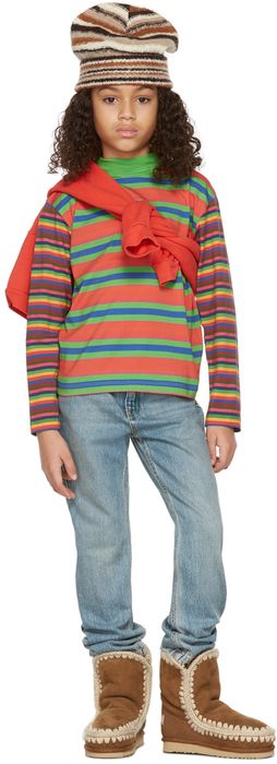 ERL Kids Multicolor Stripe Long Sleeve T-Shirt