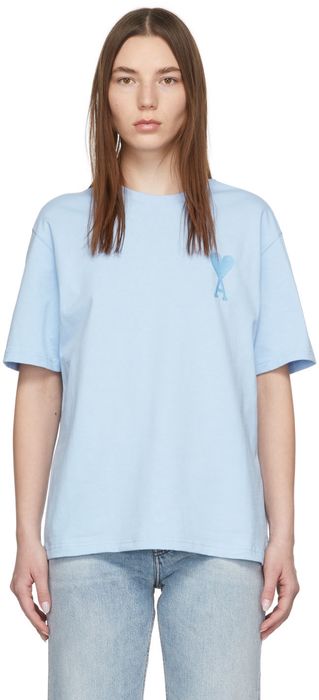 AMI Alexandre Mattiussi Blue Ami de Caur T-Shirt