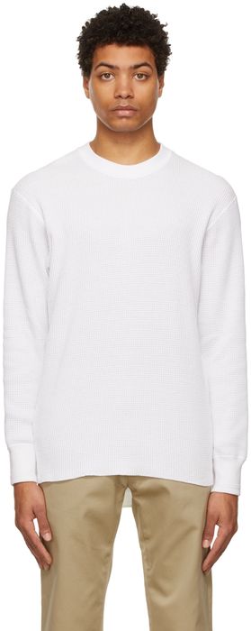 Nanamica White Long Sleeve Thermal T-Shirt