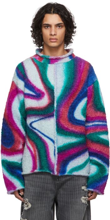 AGR Multicolor Hand-Spray Swirl Sweater