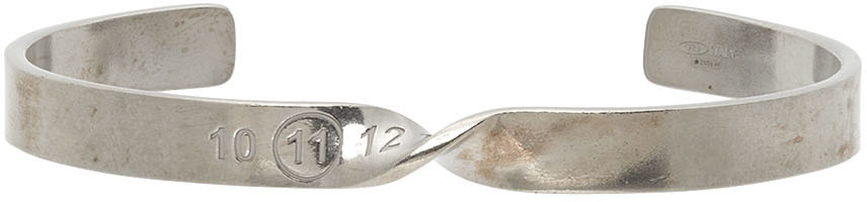 Maison Margiela Silver Twisted Number Bracelet