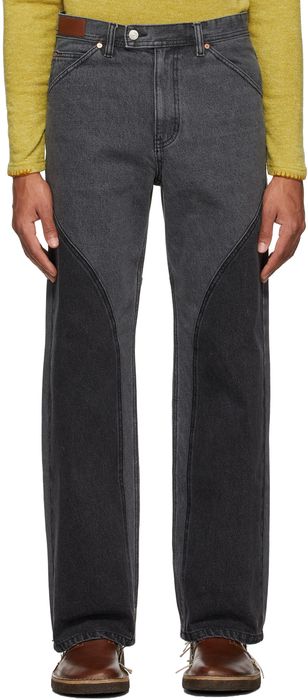 Andersson Bell Grey Lucas Contrast Panel Jeans