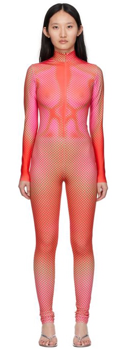 Sinead Gorey SSENSE Exclusive Red Digital Print Curve Enhancing Jumpsuit