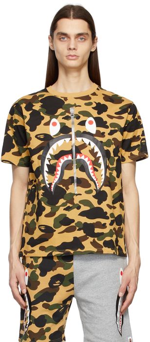 BAPE Yellow Camo Shark T-Shirt