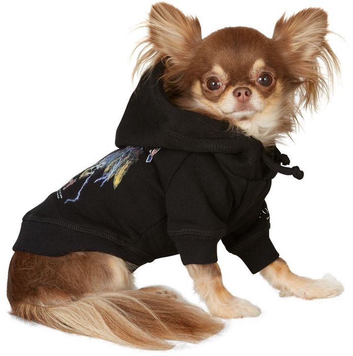 Dsquared2 Black Poldo Dog Couture Edition Band Hoodie