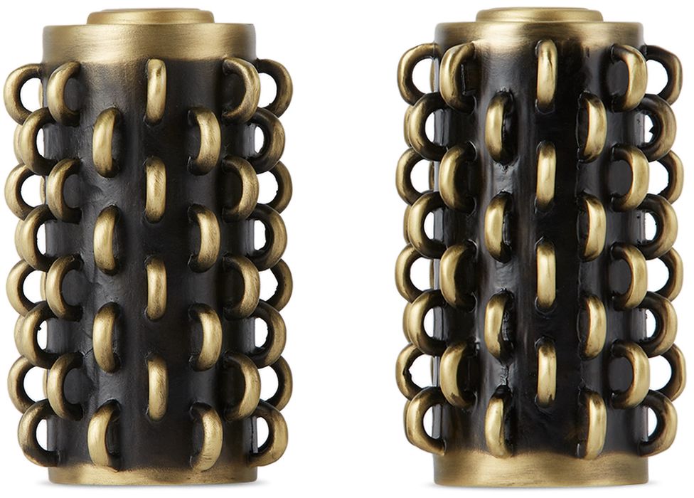 L'OBJET Gold Tulum Rings Spice Jewels Shakers