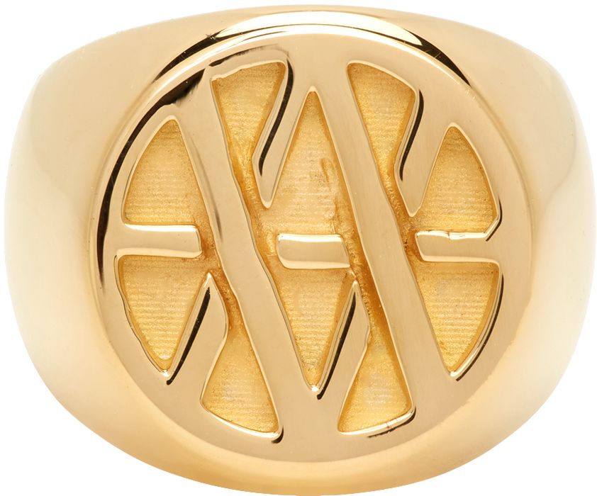 Vyner Articles Gold Logo Signet Ring