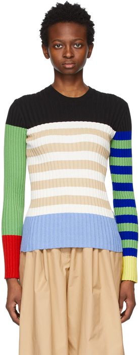 Moncler Genius 1 Moncler JW Anderson Multicolor Colorblock Logo Sweater