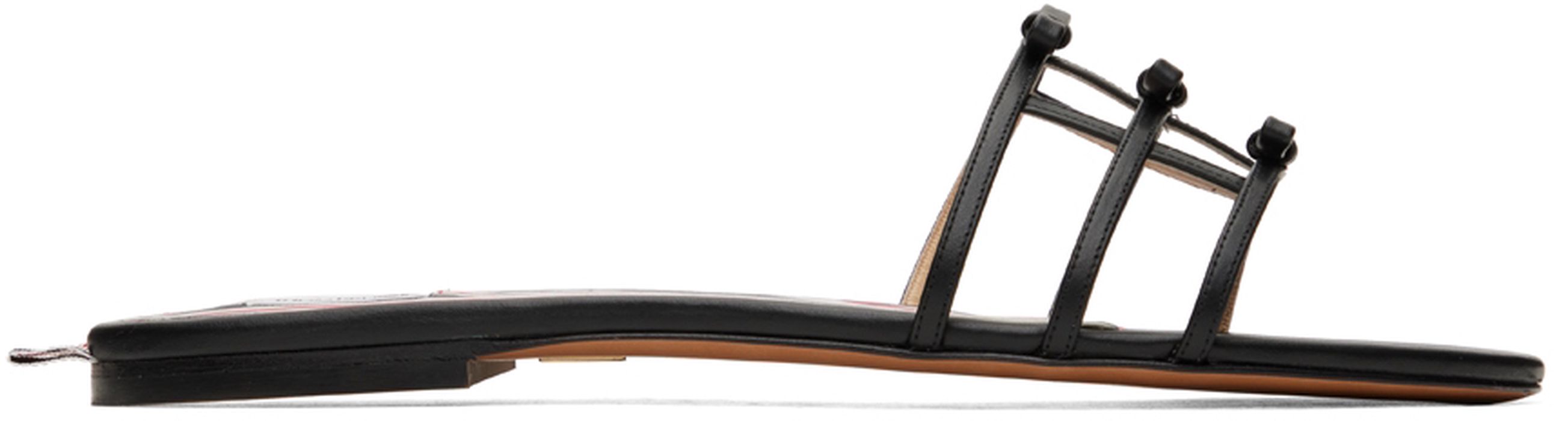 Thom Browne Black 3-Bow Slide Sandal