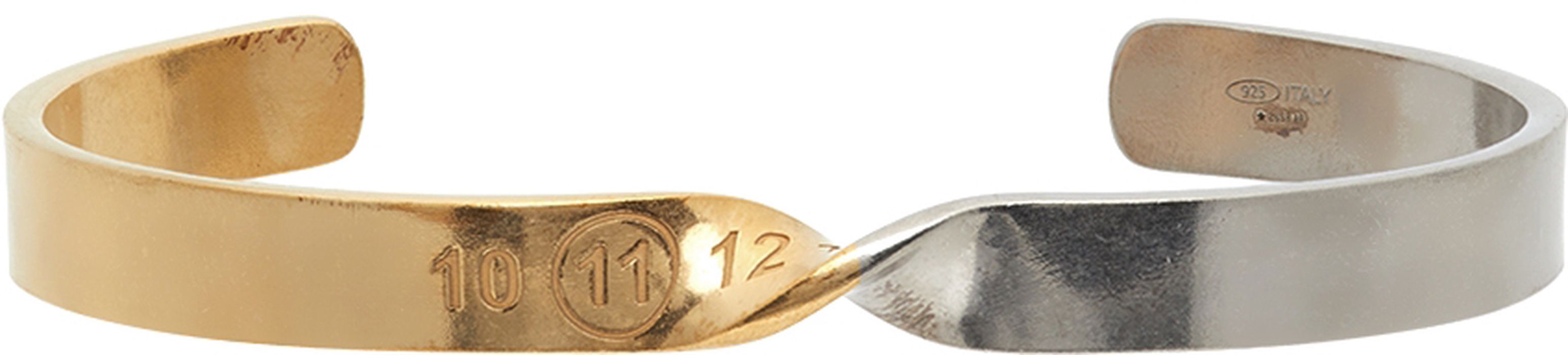 Maison Margiela Silver & Gold Semi-Polished Bracelet