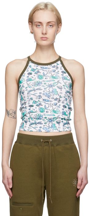 OK White Printed Bug Floral Camisole