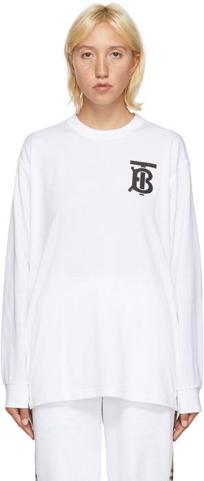 Burberry White TB Monogram Atherton Sweatshirt