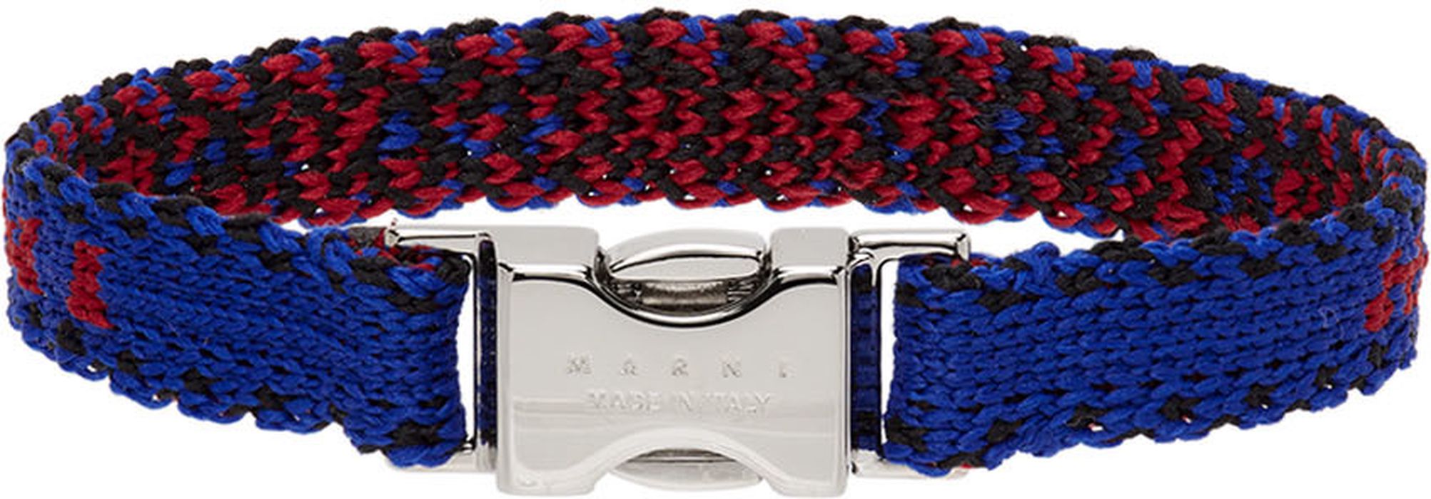 Marni Blue & Black Crochet Ribbon Bracelet
