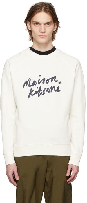 Maison Kitsuné Off-White Handwriting Clean Sweatshirt