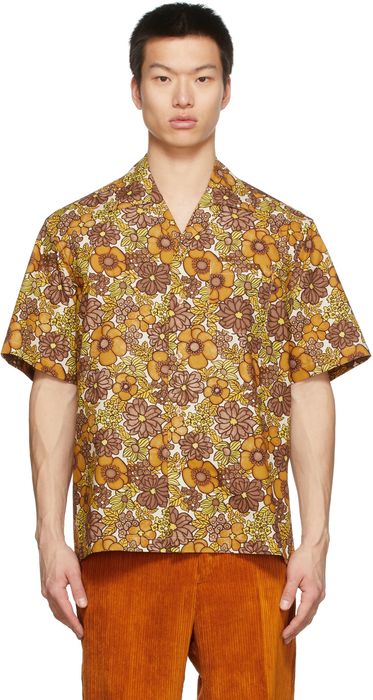 CMMN SWDN Brown & Yellow Floral Shirt