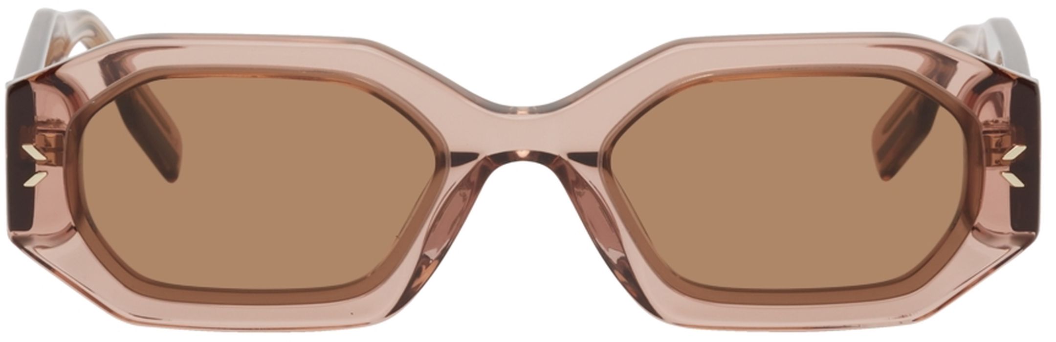 MCQ Pink Acetate Geometrical Sunglasses