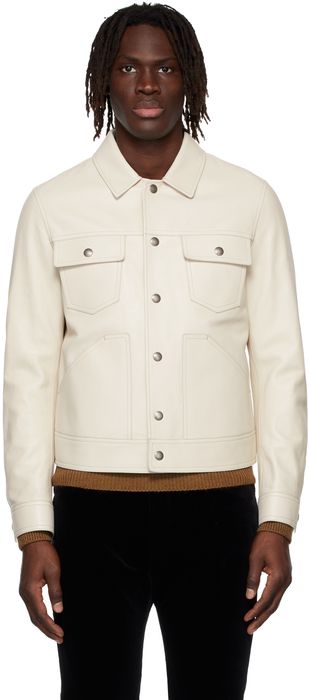 TOM FORD Off-White Western Blouson Leather Jacket