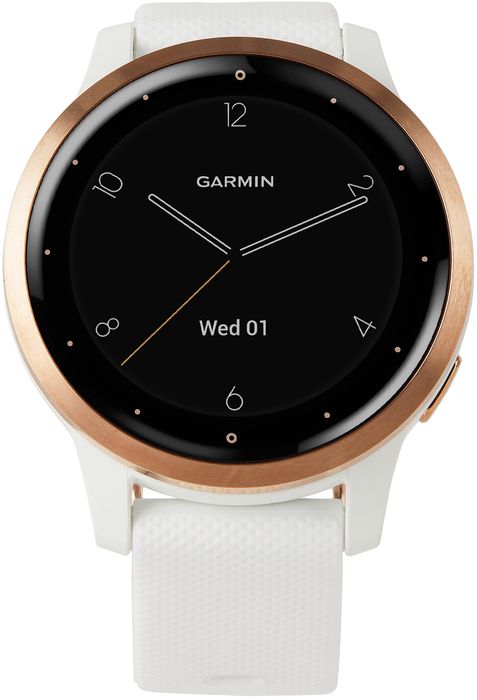 Garmin White & Rose Gold vívoactive 4S Smartwatch