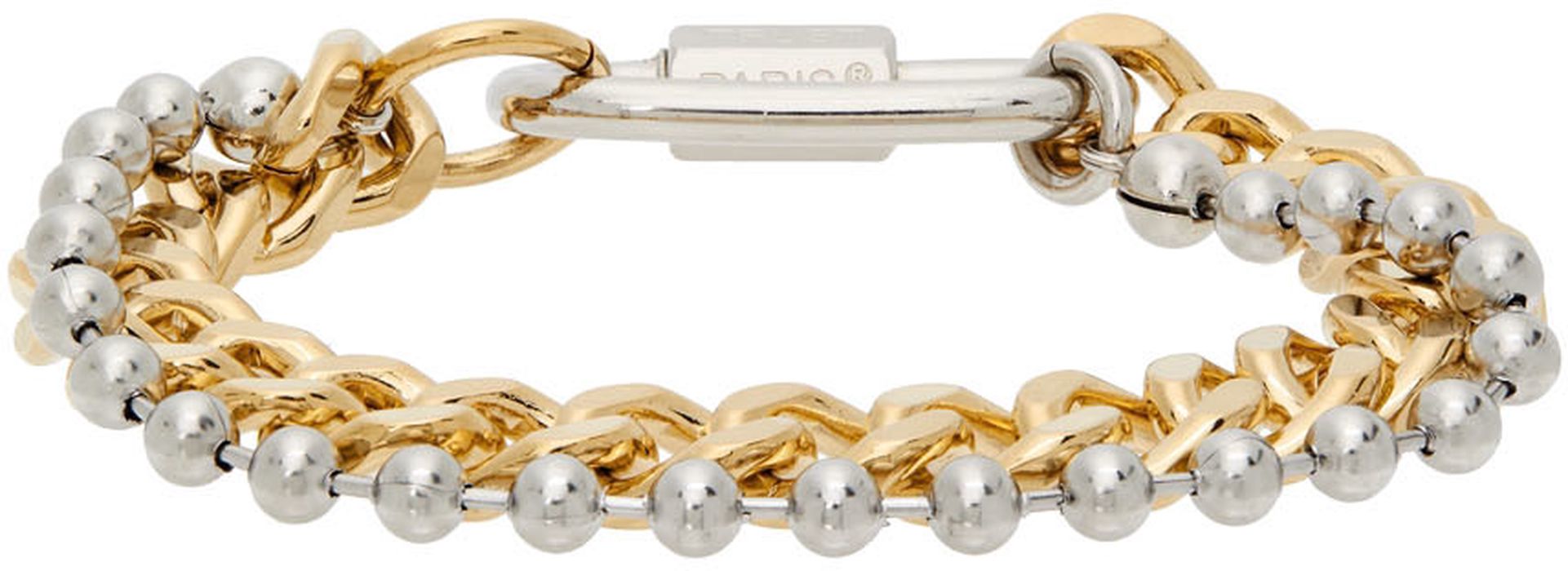 IN GOLD WE TRUST PARIS Gold & Silver Link Bracelet