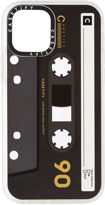 CASETiFY Black & Tan Cassette Impact iPhone 12 Pro Case